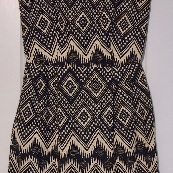 J. Crew Tribal Print Gray and Cream Colored Patterned Dress, size 0 - Picture 12 of 16